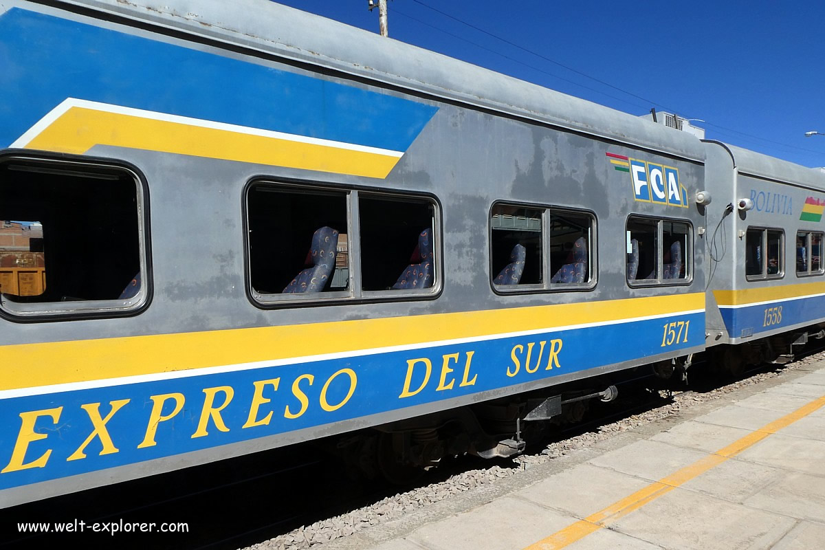 Zugfahrt mit dem Expreso del Sur