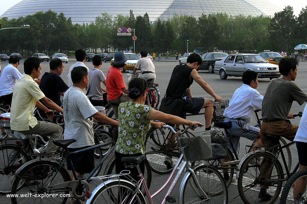Radfahrer in Peking