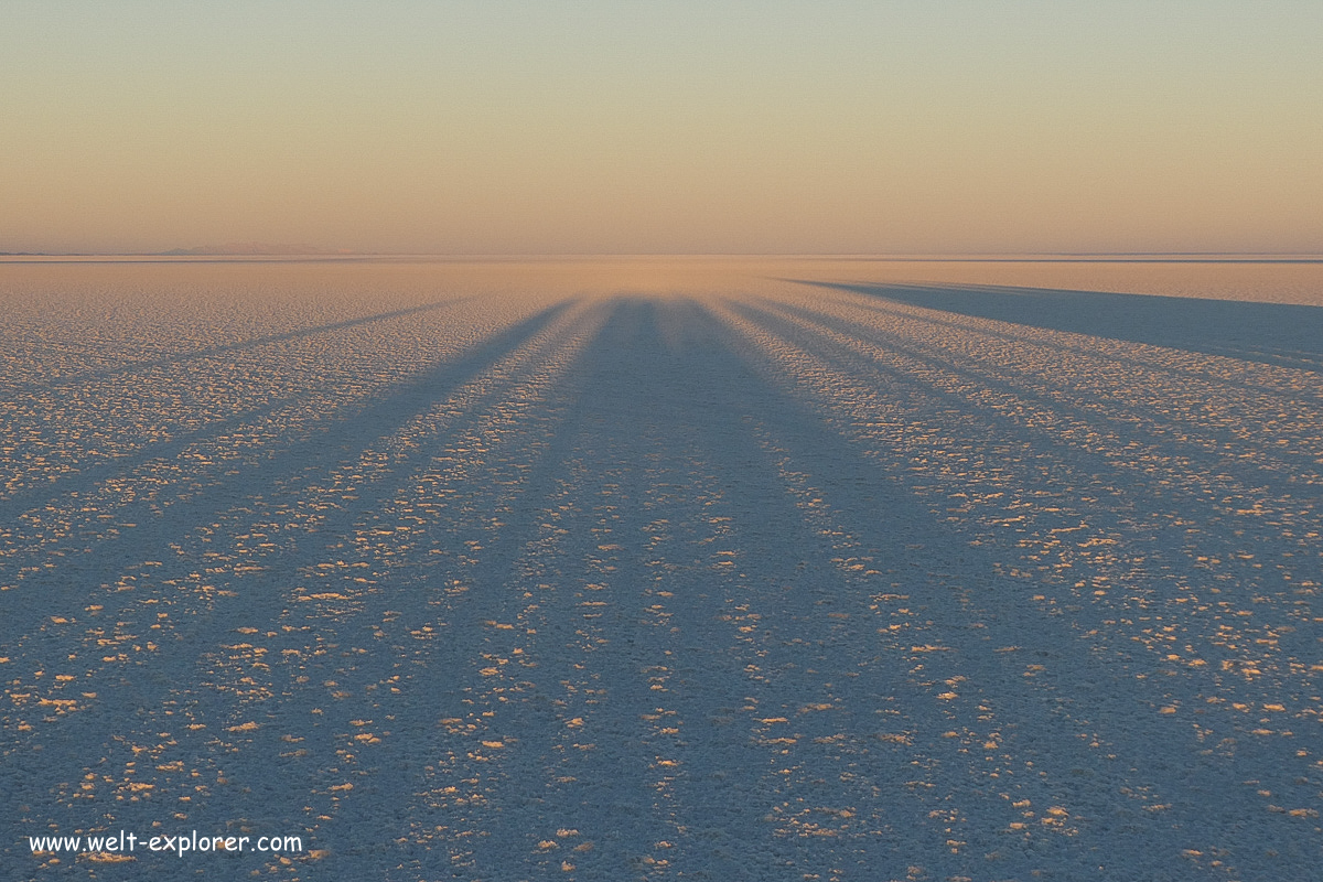 Sonnenuntergang auf dem Salar de Uyuni