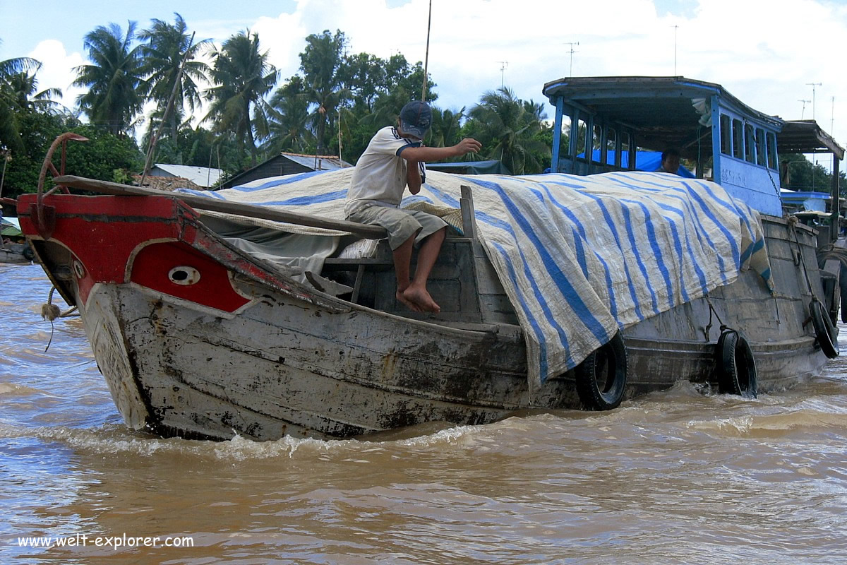 Boot im Mekong-Delta