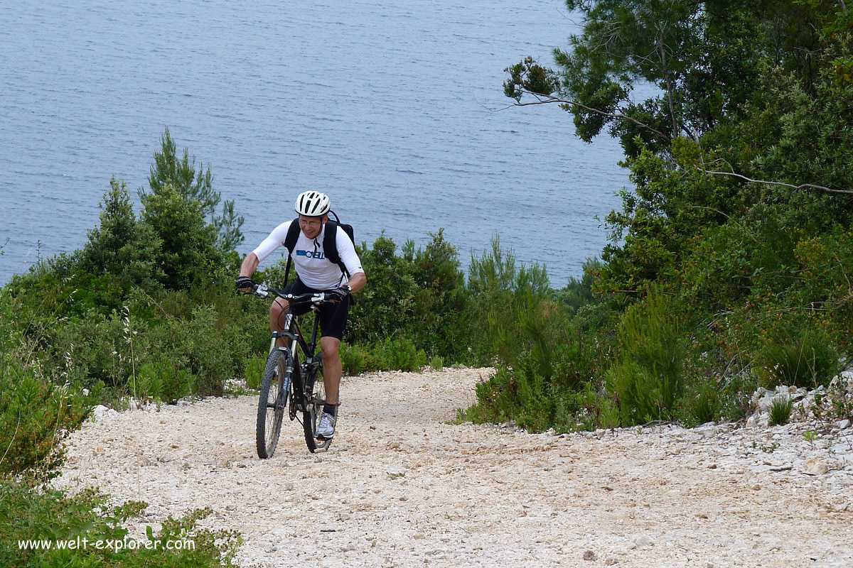 Mountainbiking an der Küste von Kroatien