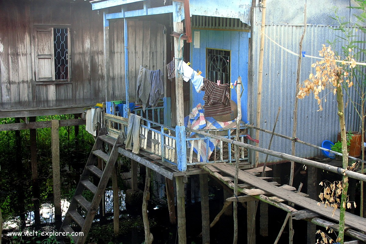 Pfahlhaus im Mekong-Delta