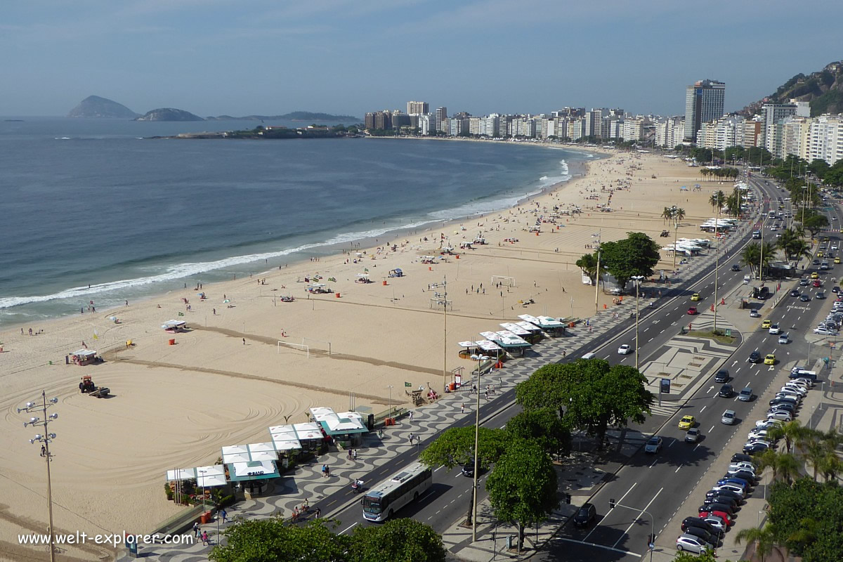 Avenida Atlântica entlang der Copacabana nach Ipanema