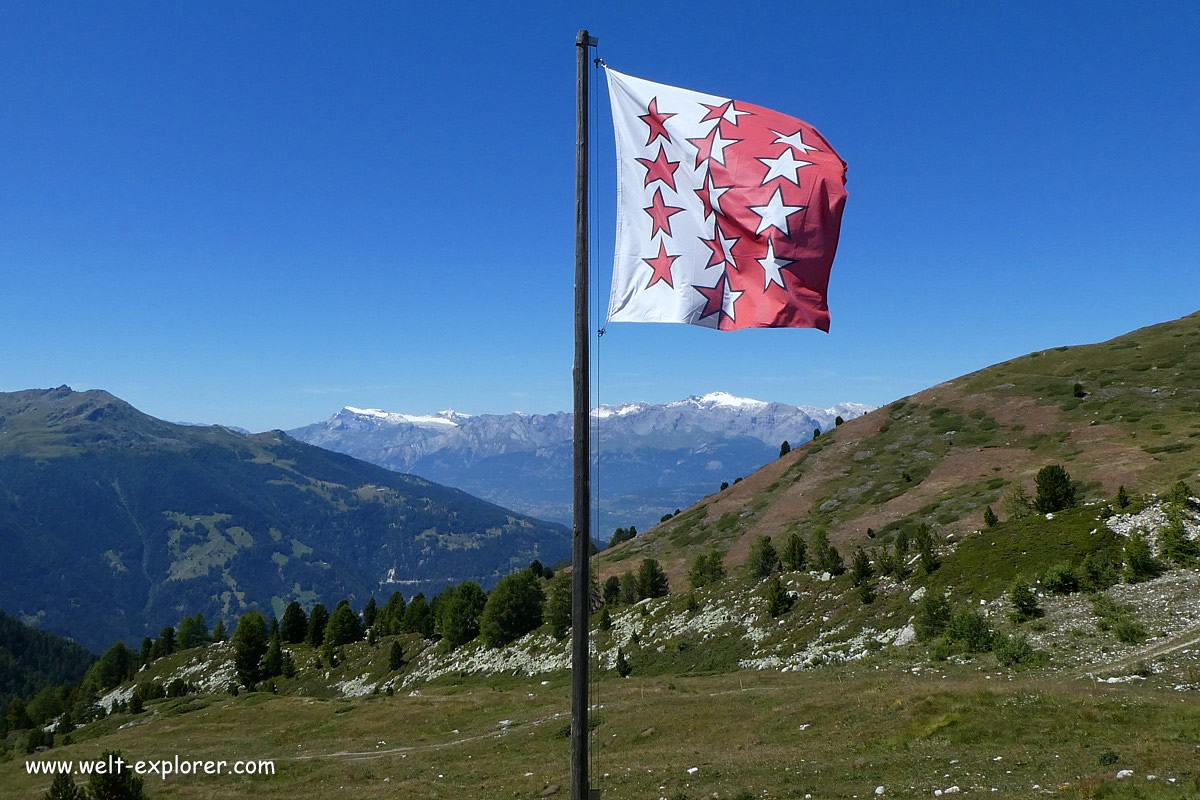 Flagge Kanton Wallis