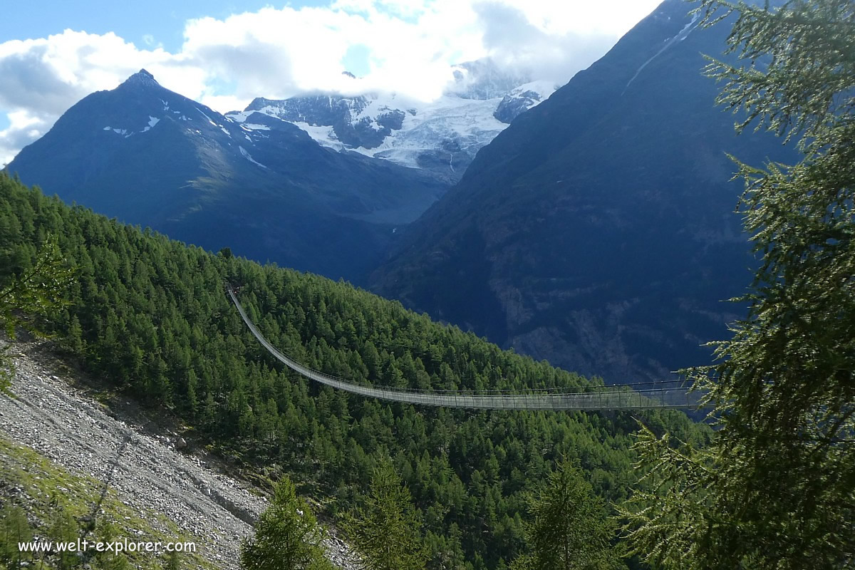 Charles Kuonen Hängebrücke auf dem Europaweg