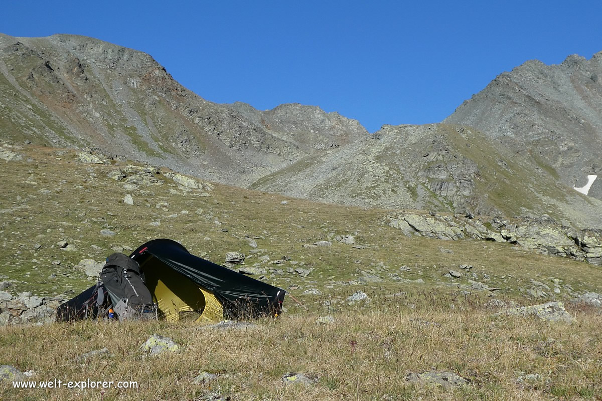 Ausrüstung Enan Hilleberg Zelt auf Trekking