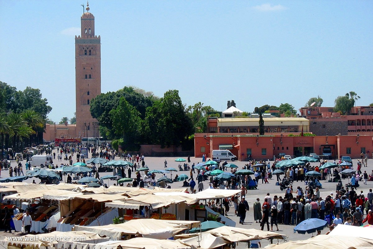 Platz Djemaa el Fna in Marrakesch