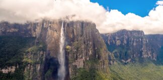 Canaima Nationalpark und Wasserfall Salto Angel Salto Angel höchster Wasserfall der Welt im Canaima Nationalpark