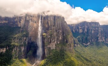 Canaima Nationalpark und Wasserfall Salto Angel Salto Angel höchster Wasserfall der Welt im Canaima Nationalpark
