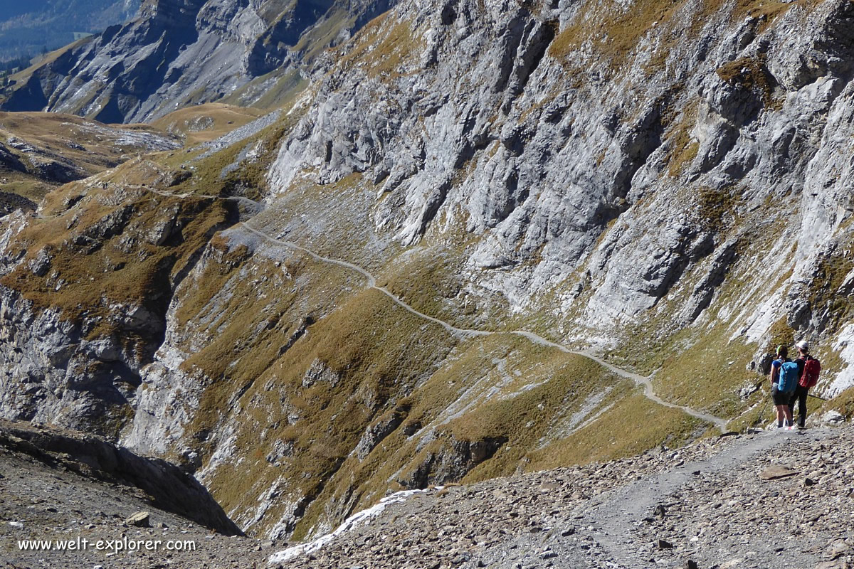 Wanderer auf der Via Alpina