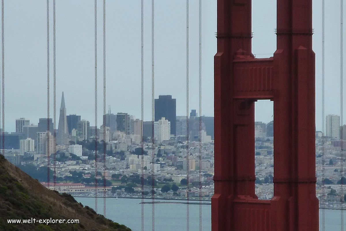 Mit dem Fahrrad über die Golden Gate Bridge
