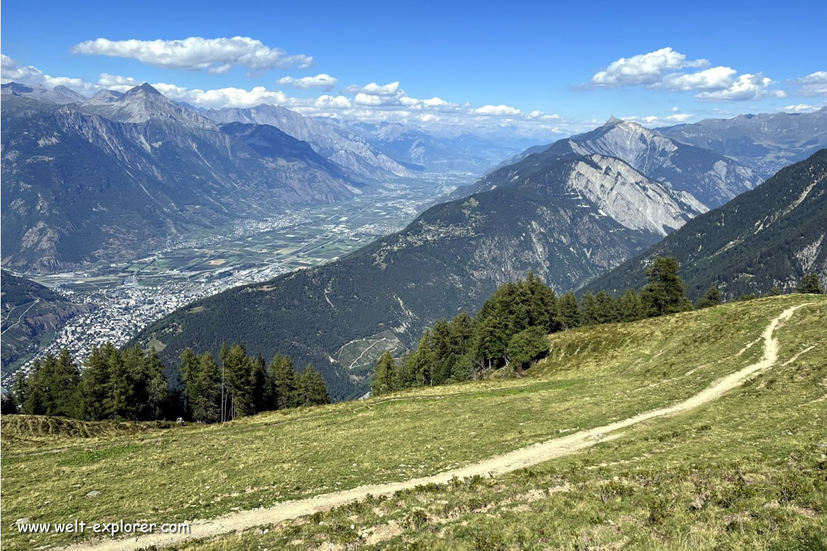 Panorama Rhonetal im Wallis