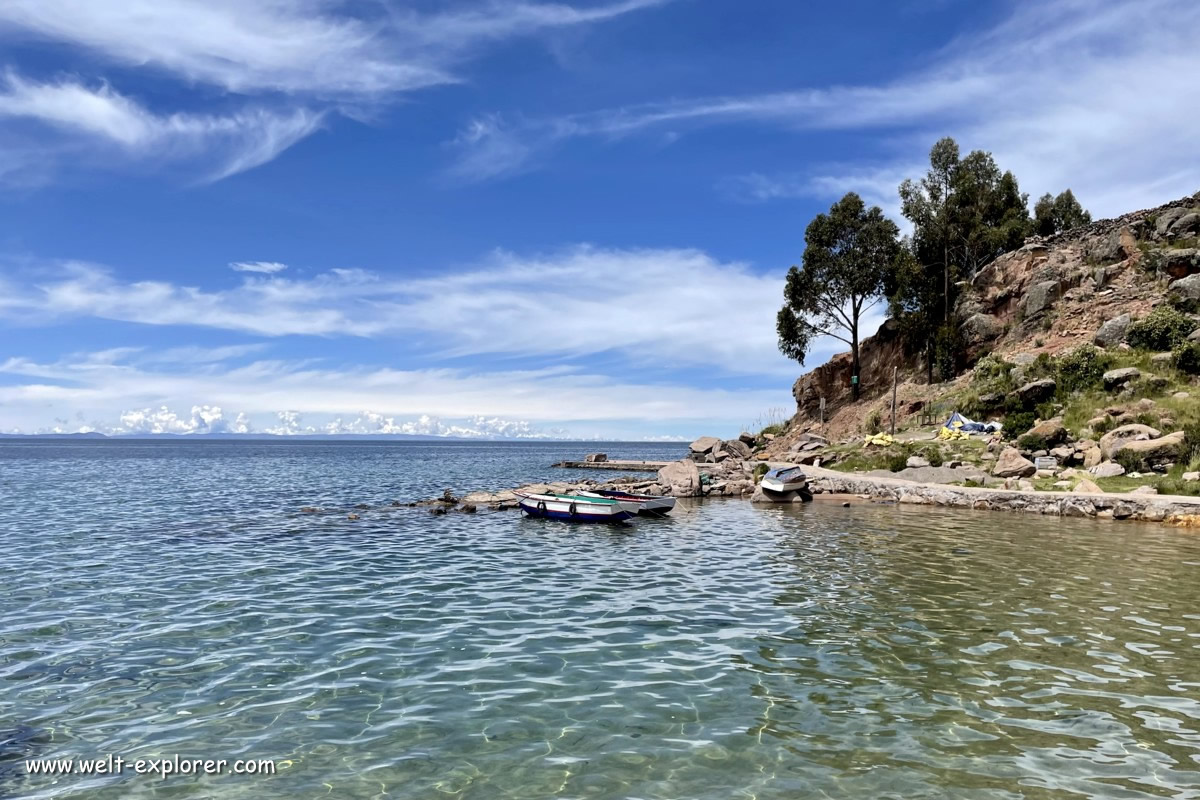 Hafen Insel Taquile auf dem Titicacasee