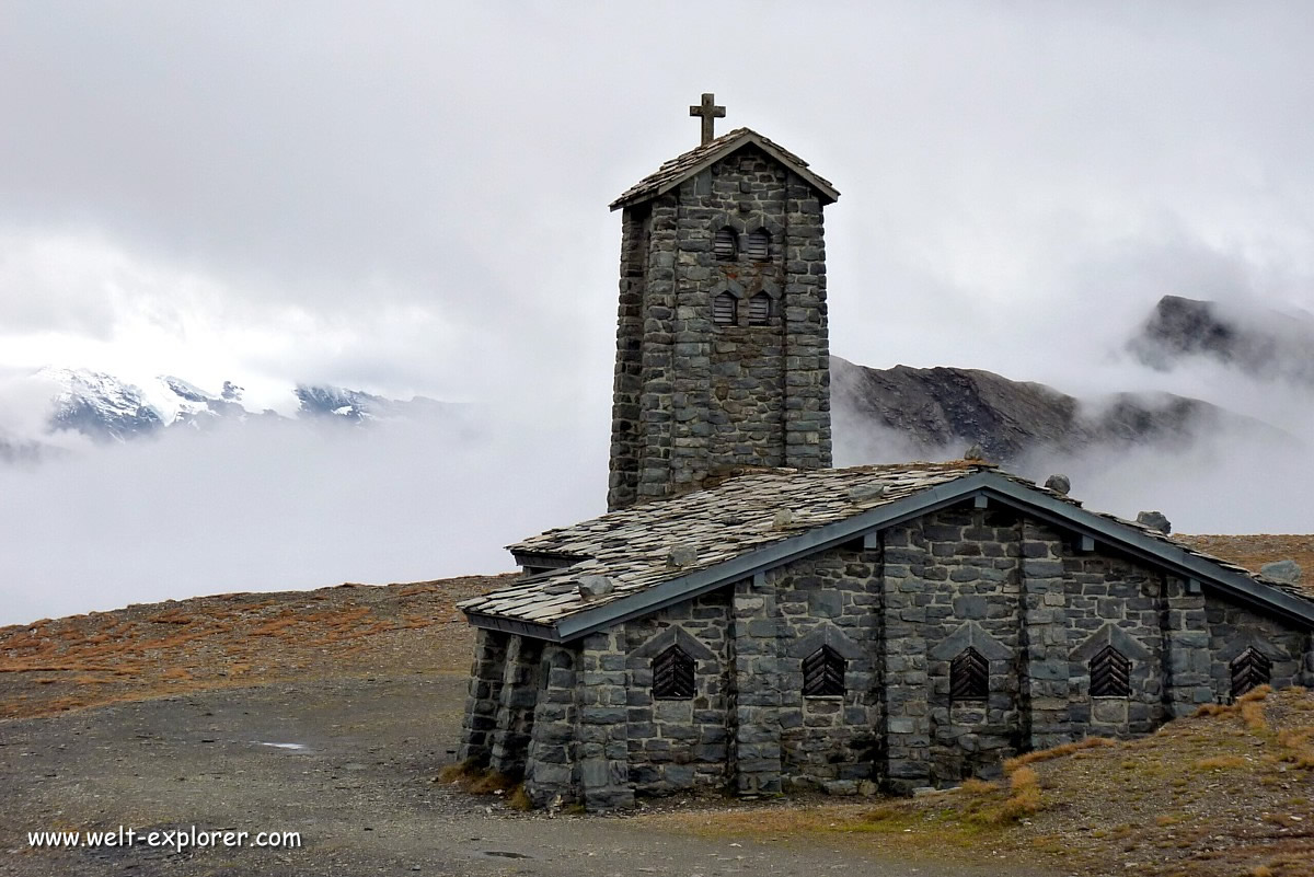 Kapelle auf der Passhöhe des Col de l'Iséran