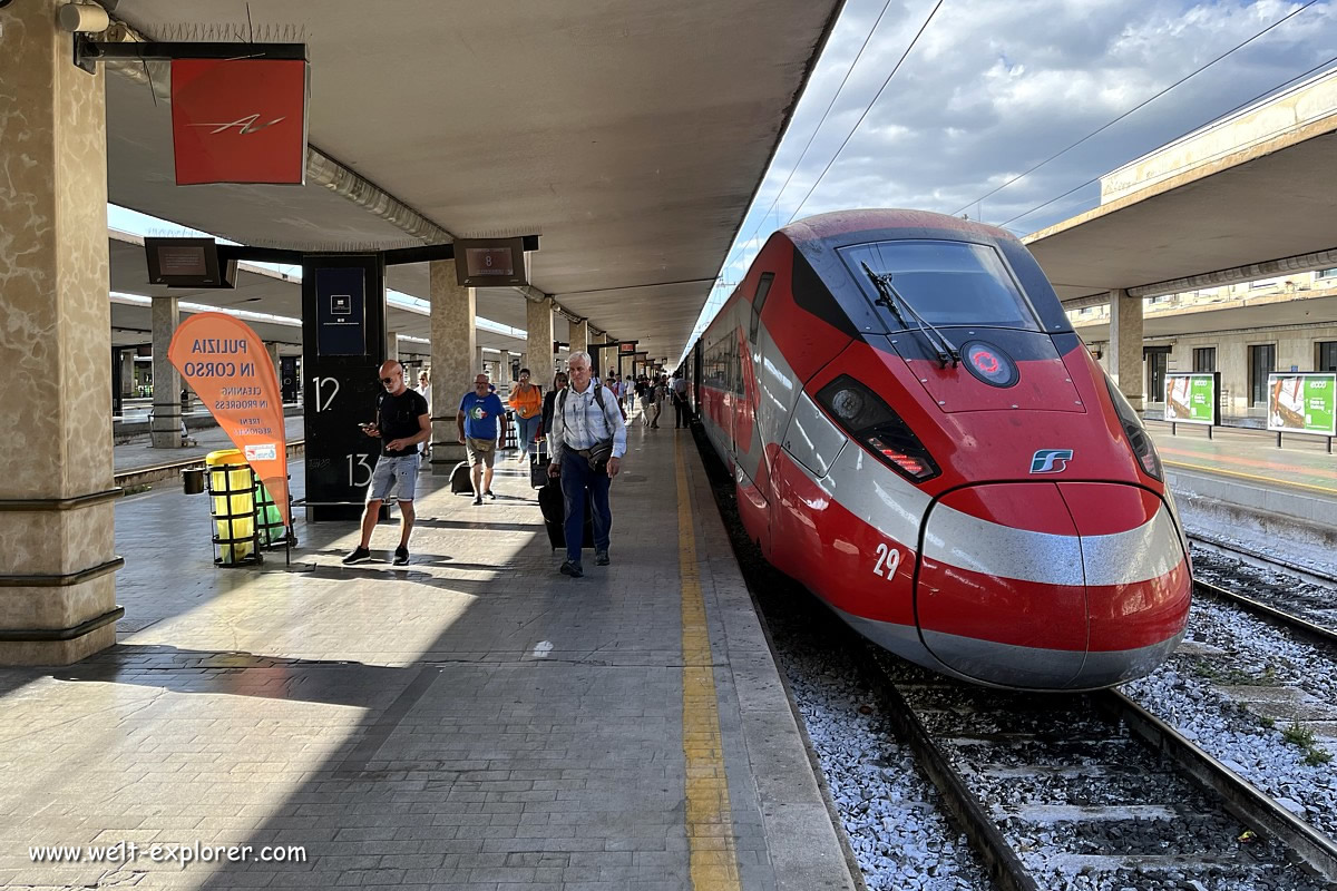 Anreise mit dem Zug Frecciarossa von Trenitalia