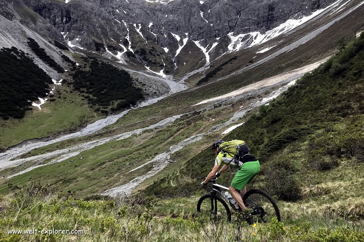 Bernina Flow-Trail auf der Route der Alpine Bike