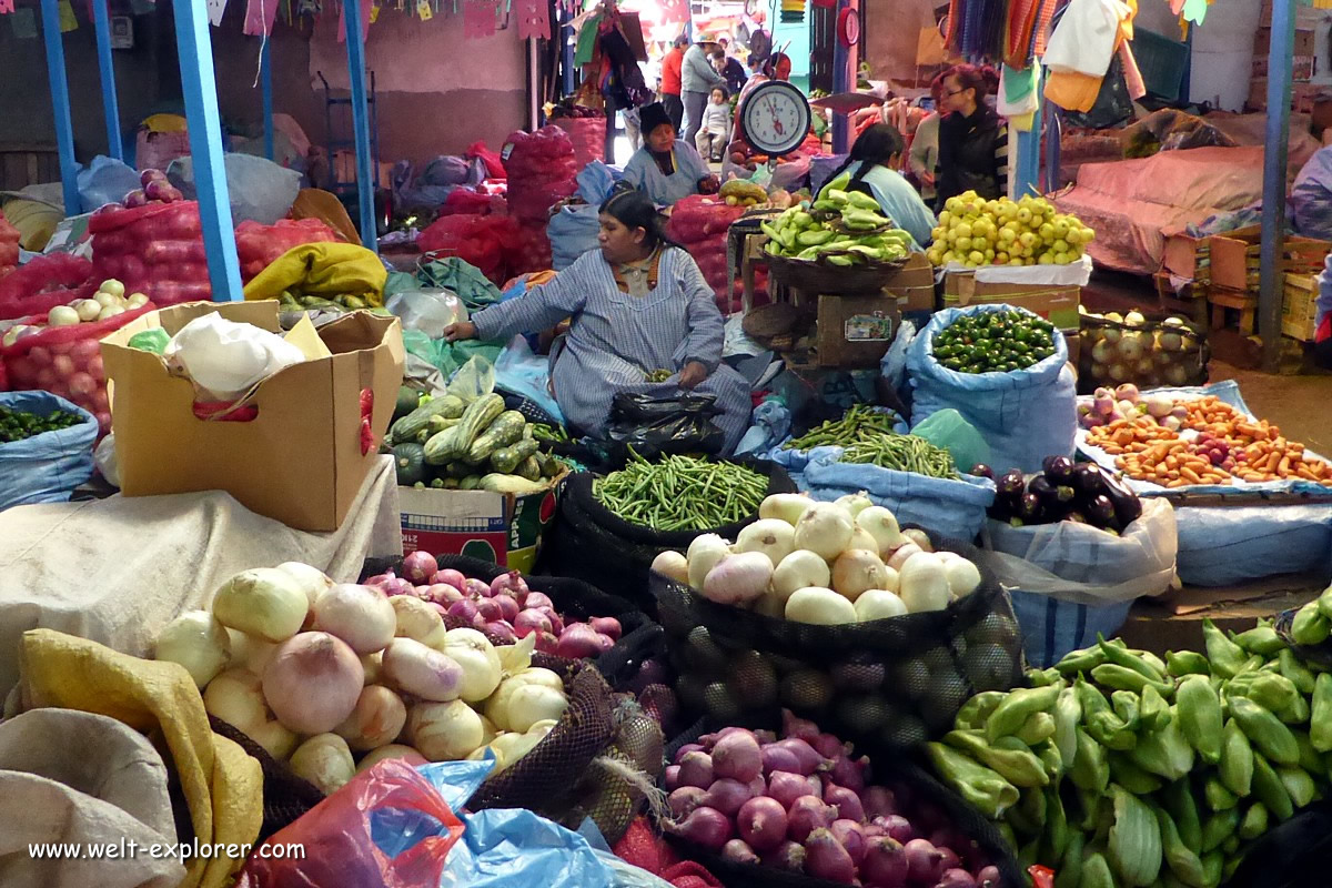 Bolivianischer Markt in La Paz