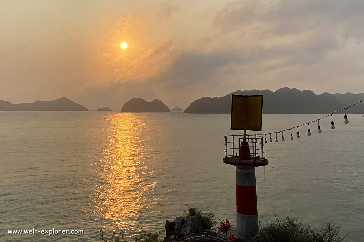 Sonnenuntergang auf der Insel Cat Ba