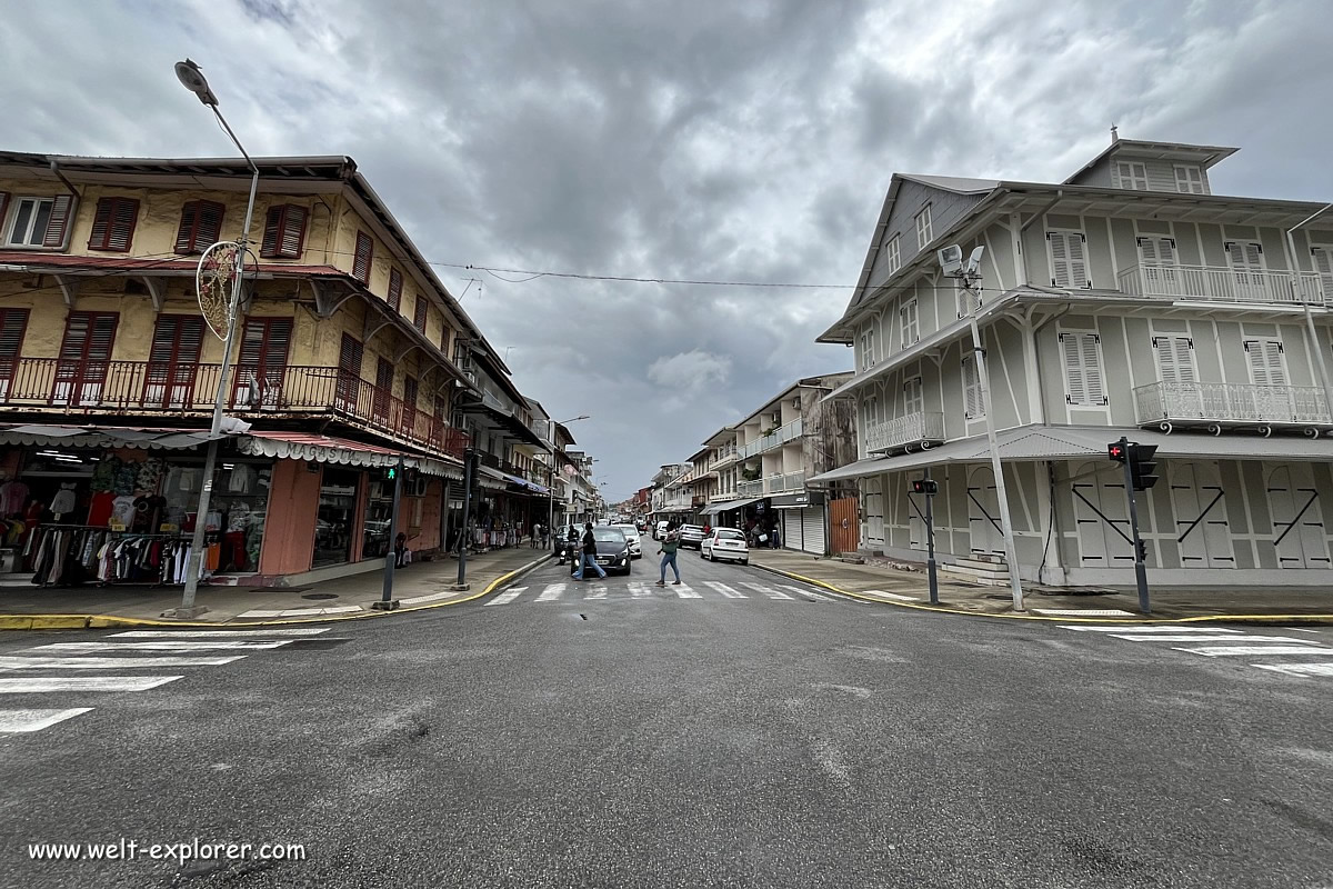 Strasse im Zentrum von Cayenne