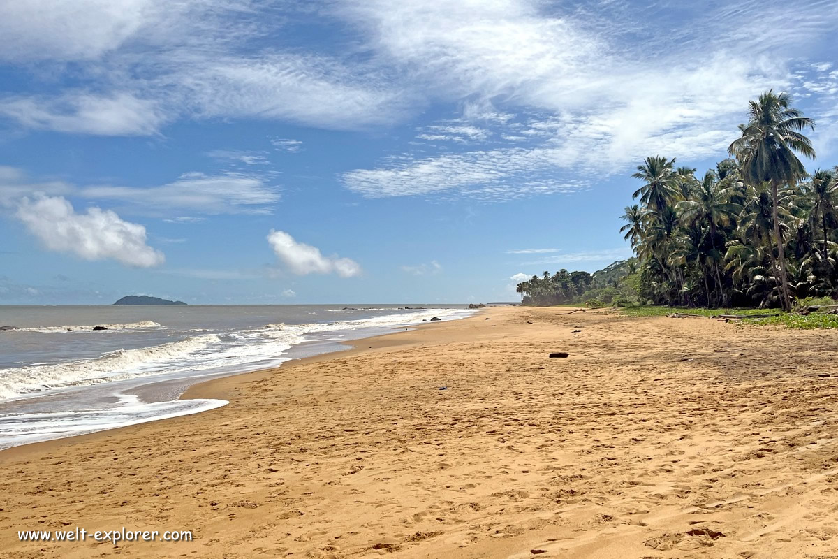 Küste und Strand am Atlantischen Ozean in Südamerika