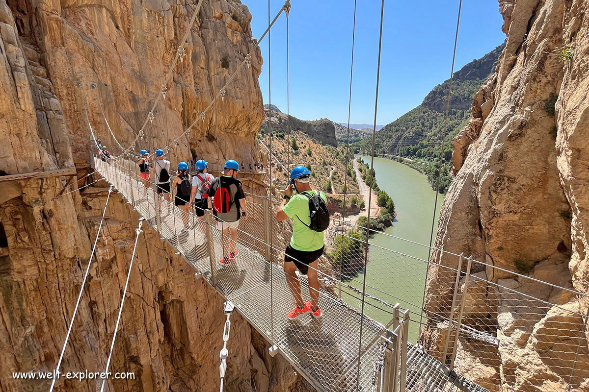 Brücke auf der Wanderung auf dem Königsweg Caminito del Rey