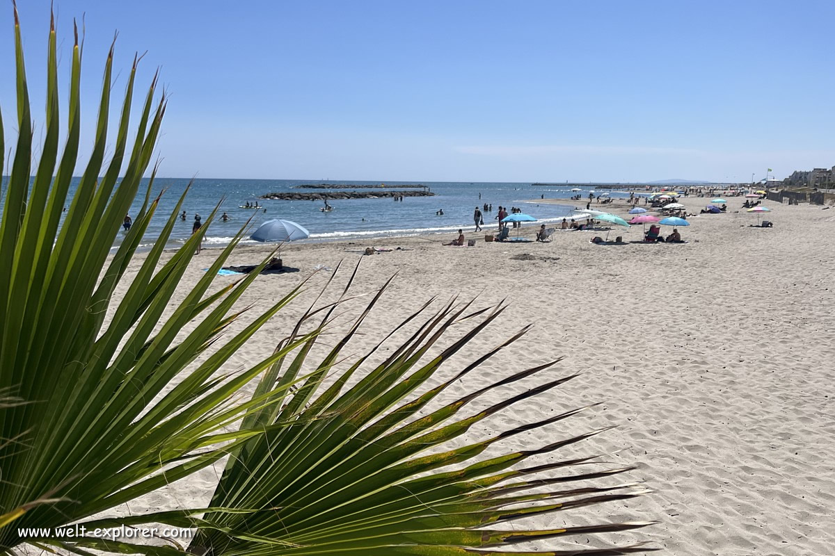 Strand und Küste am Mittelmeer bei Montpellier