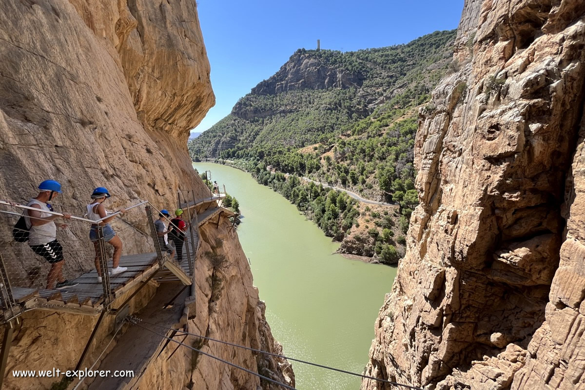 Wanderweg durch die Gaitanes Schlucht in Andalusien