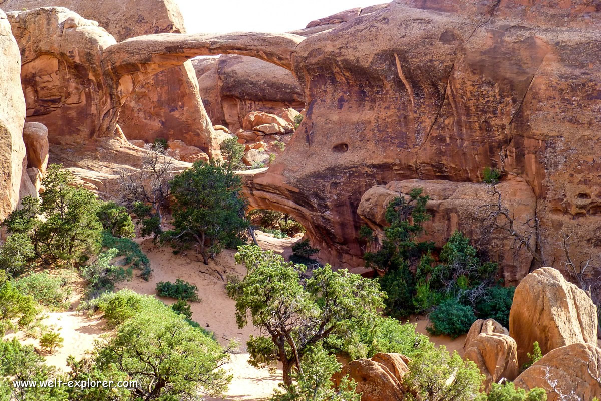 Felsformationen im Bundesstaat Utah in den USA