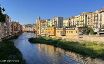Girona und die Brücken über den Fluss Onyar Sehenswürdigkeiten in Girona mit seinen Brücken über den Fluss Onyar