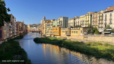 Girona und die Brücken über den Fluss Onyar Sehenswürdigkeiten in Girona mit seinen Brücken über den Fluss Onyar