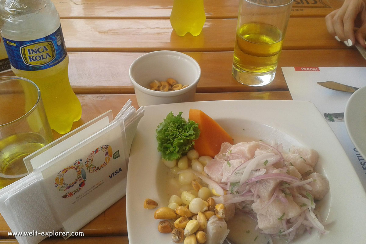 Peru Kulinarik mit Ceviche und Inka Cola