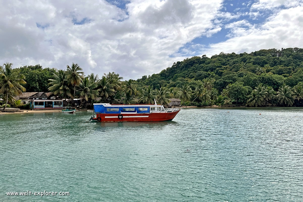 Anreise mit dem Boot vom Festland zur Insel