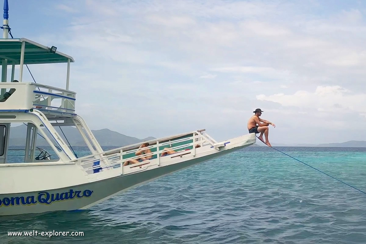 Expedition und Boot für das Inselhüpfen in Palawan in den Philippinen