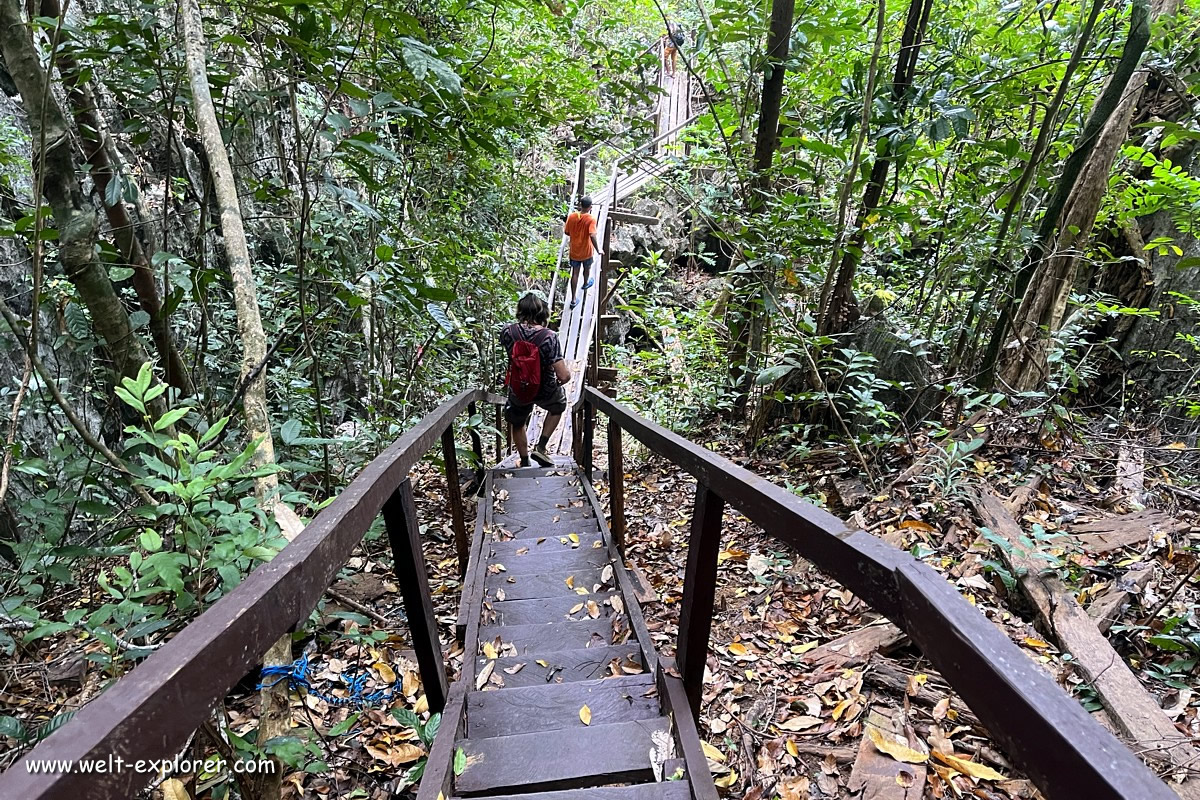 Jungle Trails auf Palawan zum Puerto Princesa Untergrundfluss
