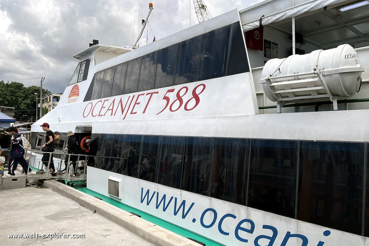 Schnellboot Ocean Jet von Cebu City nach Tagbilaran auf Bohol