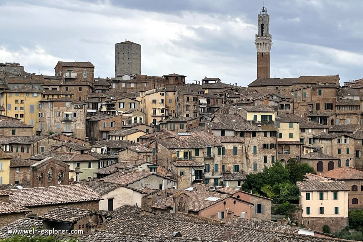Italienische Stadt Siena in der Toskana
