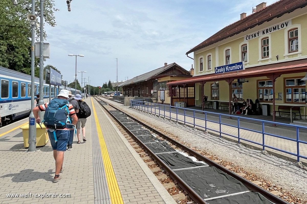 Anreise und Bahnreise Bahnhof von Cesky Krumlov