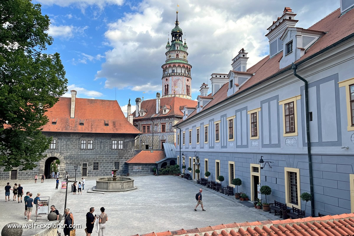 Eingang zum Schloss von Cesky Krumlov