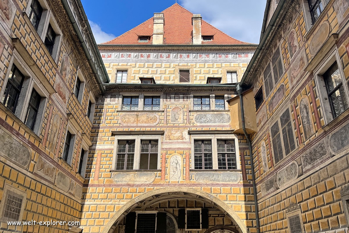 Innenhof des Schlosses Cesky Krumlov