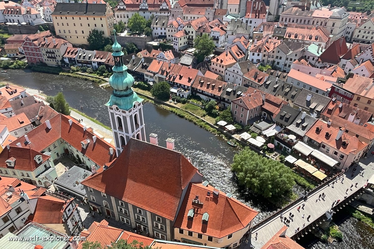 Mittelalterliche Altstadt Cesky Krumlov an der Moldau