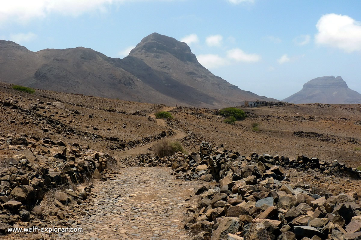 Wanderweg und Besteigung des Monte Verde Insel Sao Vicente